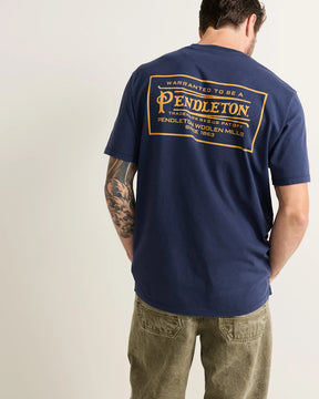 MEN'S SHORT-SLEEVE DESCHUTES VINTAGE GRAPHIC TEE<br>NAVY/GOLD
