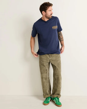 MEN'S SHORT-SLEEVE DESCHUTES VINTAGE GRAPHIC TEE<br>NAVY/GOLD