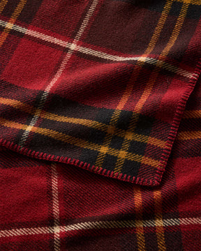 ECO-WISE WOOL PLAID/STRIPE BLANKET<br>LODGE PLAID