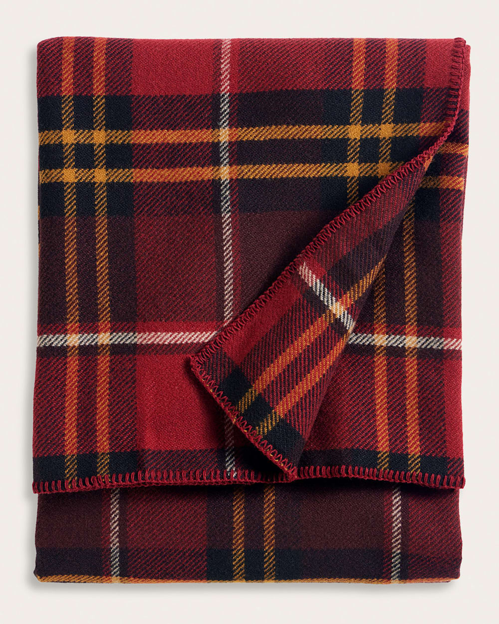 ECO-WISE WOOL PLAID/STRIPE BLANKET<br>LODGE PLAID