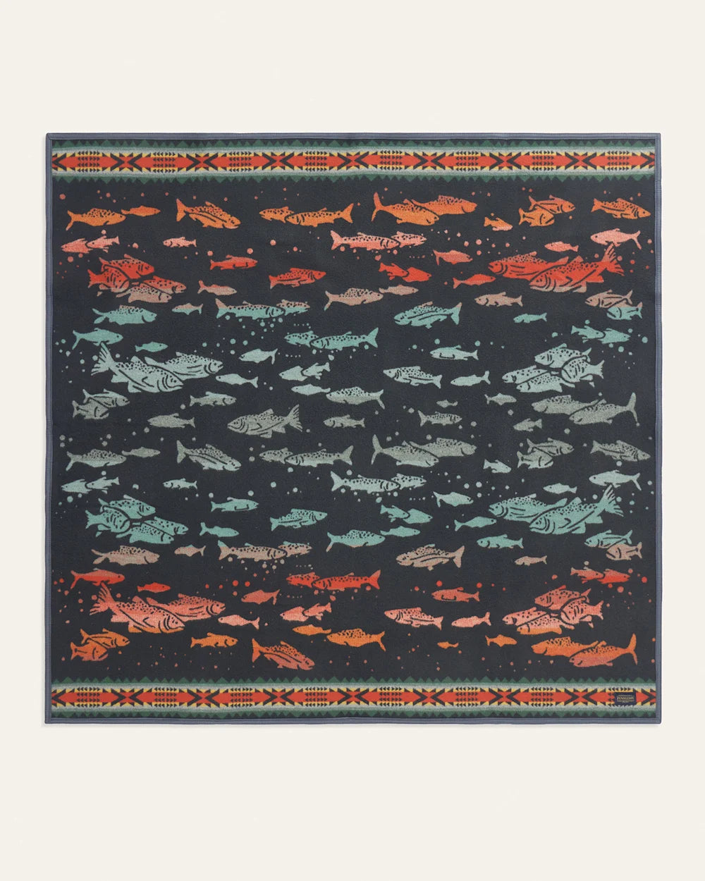 NAPPED JACQUARD THROW<br>SALMON RUN