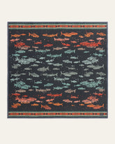 NAPPED JACQUARD THROW<br>SALMON RUN