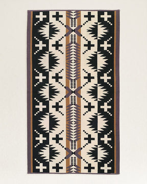 SPIDER ROCK SPA TOWEL<br>BLACK/WHITE