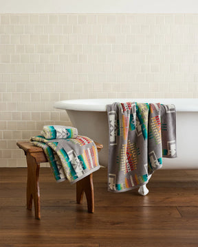 CHIEF JOSEPH 3PC TOWEL SET<br>GREY