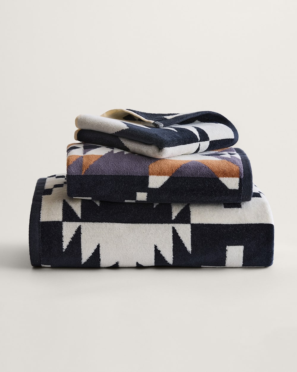 SPIDER ROCK 3PC TOWEL SET<br>BLACK/WHITE