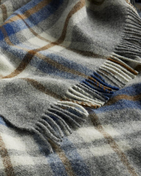 MOTOR ROBE THROW WITH LEATHER CARRIER<br>RALEIGH PLAID