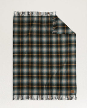 MOTOR ROBE THROW WITH LEATHER CARRIER<br>TOWNSEND PLAID