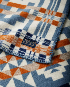 BLUE RIDGE BLANKET<br>BLUE/RUST
