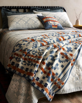BLUE RIDGE BLANKET<br>BLUE/RUST