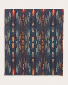 WYETH FALLS/STRIPE ORGANIC COTTON THROW GIFT PACK<br>DENIM