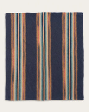 WYETH FALLS/STRIPE ORGANIC COTTON THROW GIFT PACK<br>DENIM