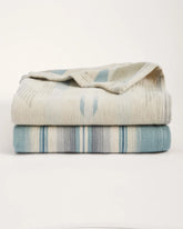 WYETH FALLS/STRIPE ORGANIC COTTON THROW GIFT PACK<br>LINEN