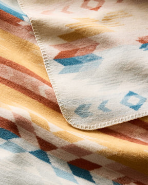 WYETH FALLS ORGANIC COTTON BABY BLANKET<br>IVORY MULTI