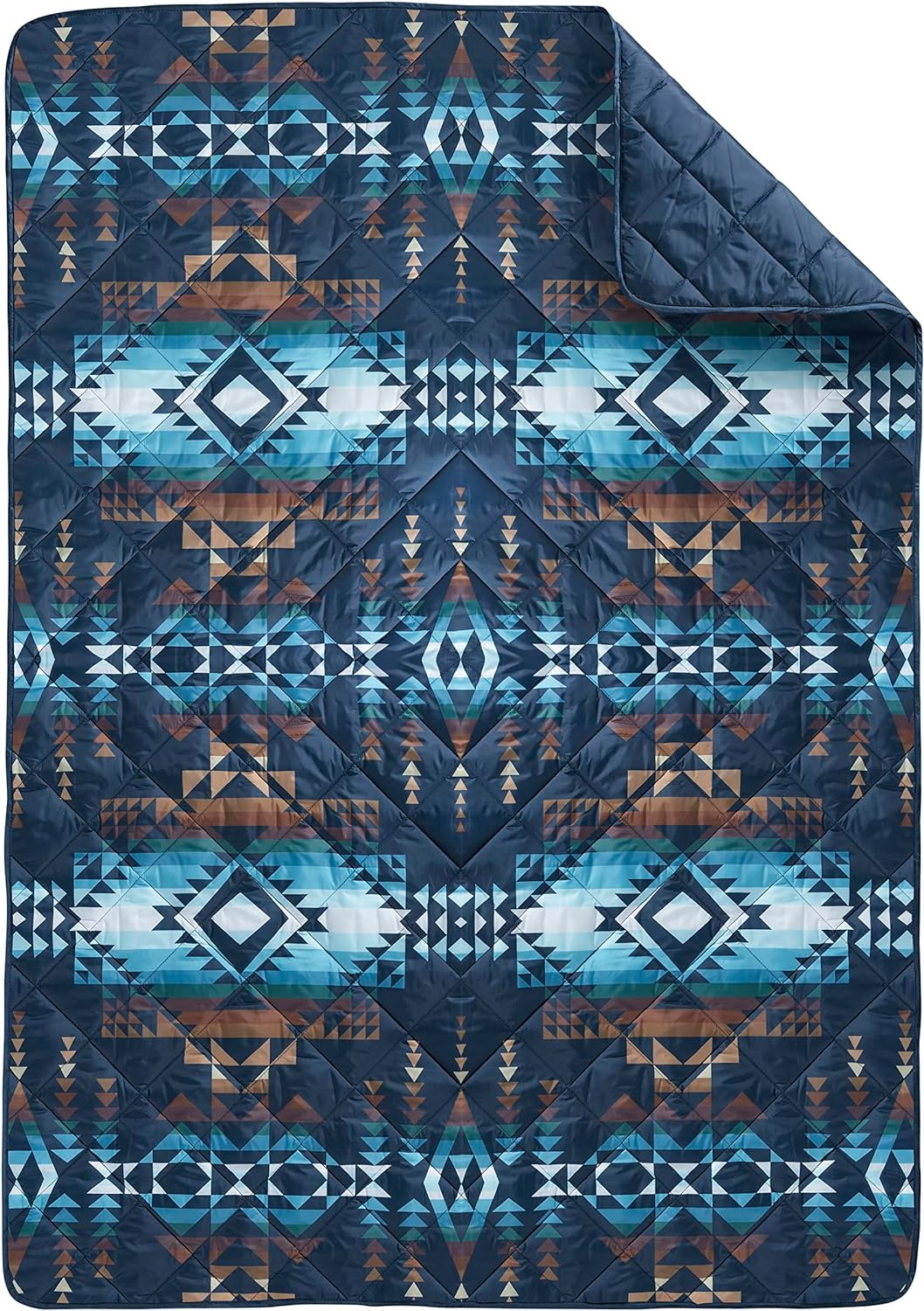 RECYCLED POLY PACKABLE THROW<br>PILOT ROCK NAVY