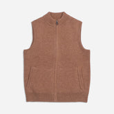 SAMPLE -MEN'S WOOL SWEATER VEST<br>TAN MIX
