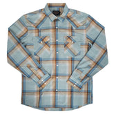 SAMPLE - MEN'S FRONTIER PLAID SHIRT<br>BLUE/BROWN PLAID
