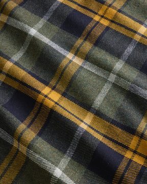 ECO-WISE WOOL PLAID/STRIPE BLANKET<br>SEA BLUE PLAID