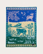 JACQUARD CRIB BLANKET<br>FOLK FOREST