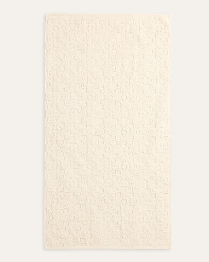 SCULPTED TOWEL 3-PIECE SET<br>IVORY