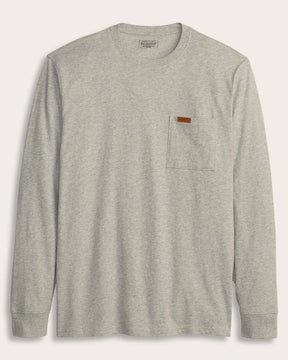 MEN'S LONG-SLEEVE DESCHUTES POCKET TEE<br>Heather Grey