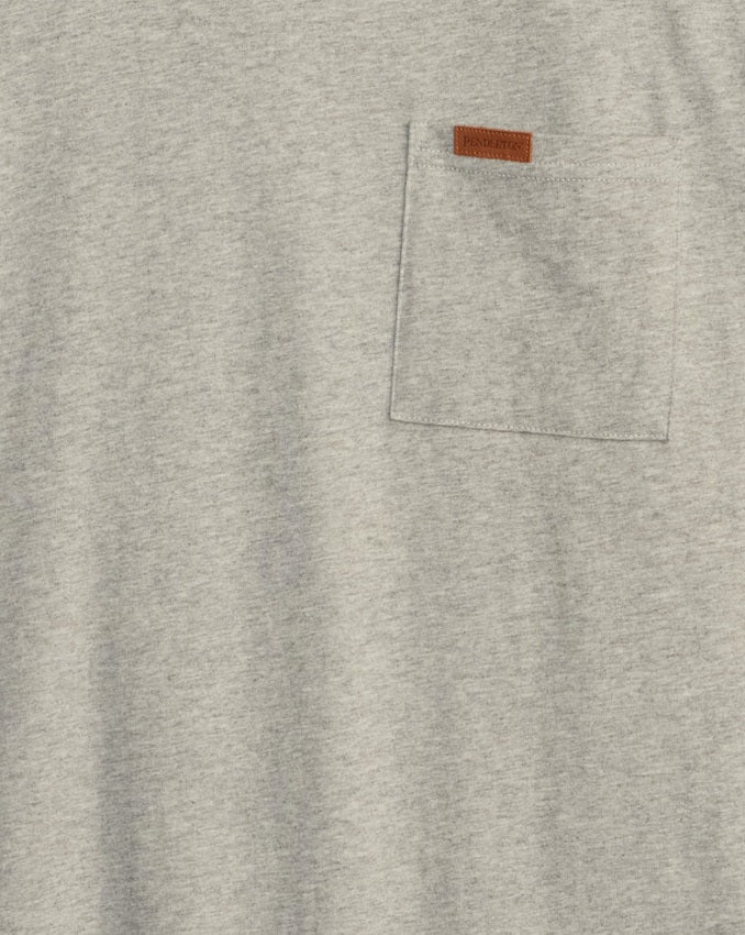 MEN'S LONG-SLEEVE DESCHUTES POCKET TEE<br>Heather Grey