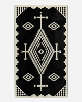 LOS OJOS SPA TOWEL<br>BLACK/WHITE