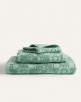 SCULPTED TOWEL 3-PIECE SET<br>MARINE