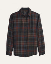 MEN'S PLAID MERINO LODGE SHIRT<br>BLACK/RED PLAID