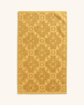 SCULPTED TOWEL 3-PIECE SET<br>OCHRE