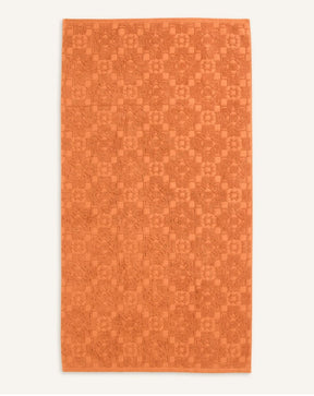 SCULPTED TOWEL 3-PIECE SET<br>PERSIMMON