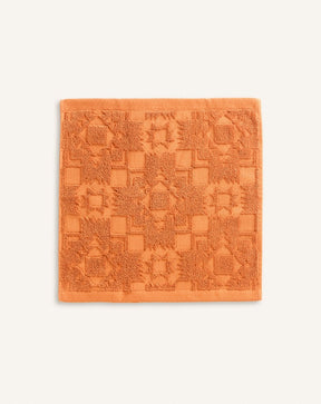 SCULPTED TOWEL 3-PIECE SET<br>PERSIMMON