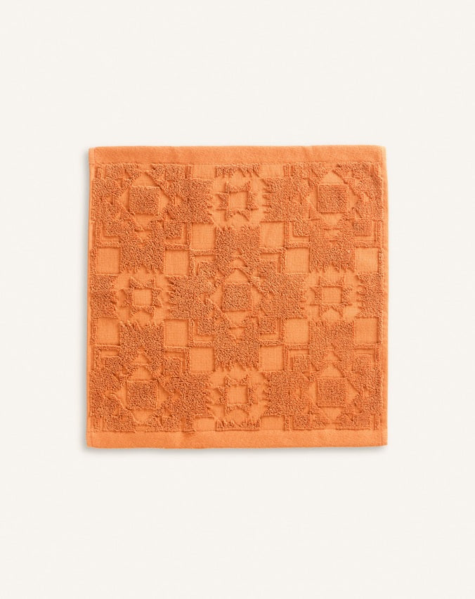 SCULPTED TOWEL 3-PIECE SET<br>PERSIMMON