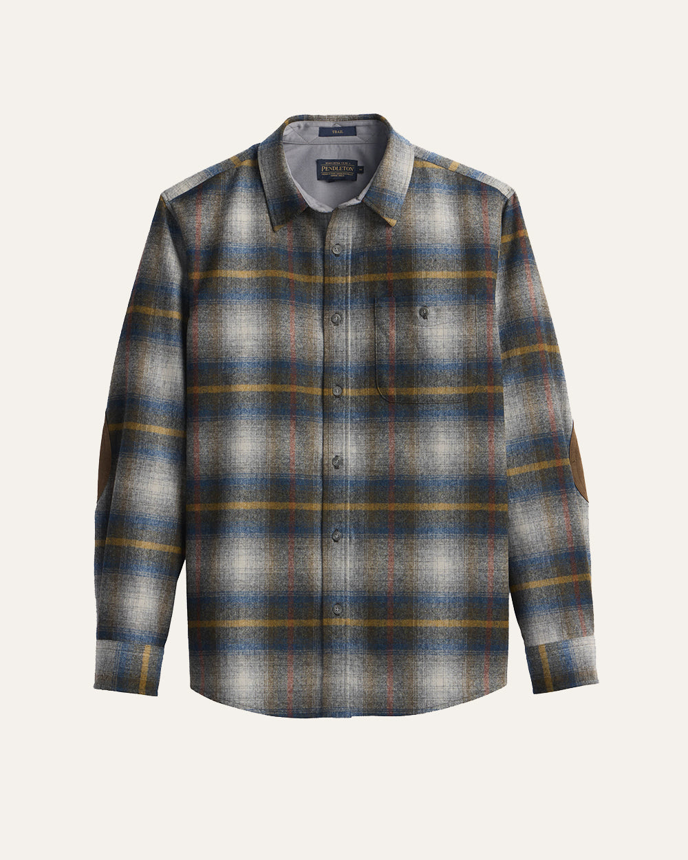 MEN'S TRAIL SHIRT<br>GREY MULTI PLAID