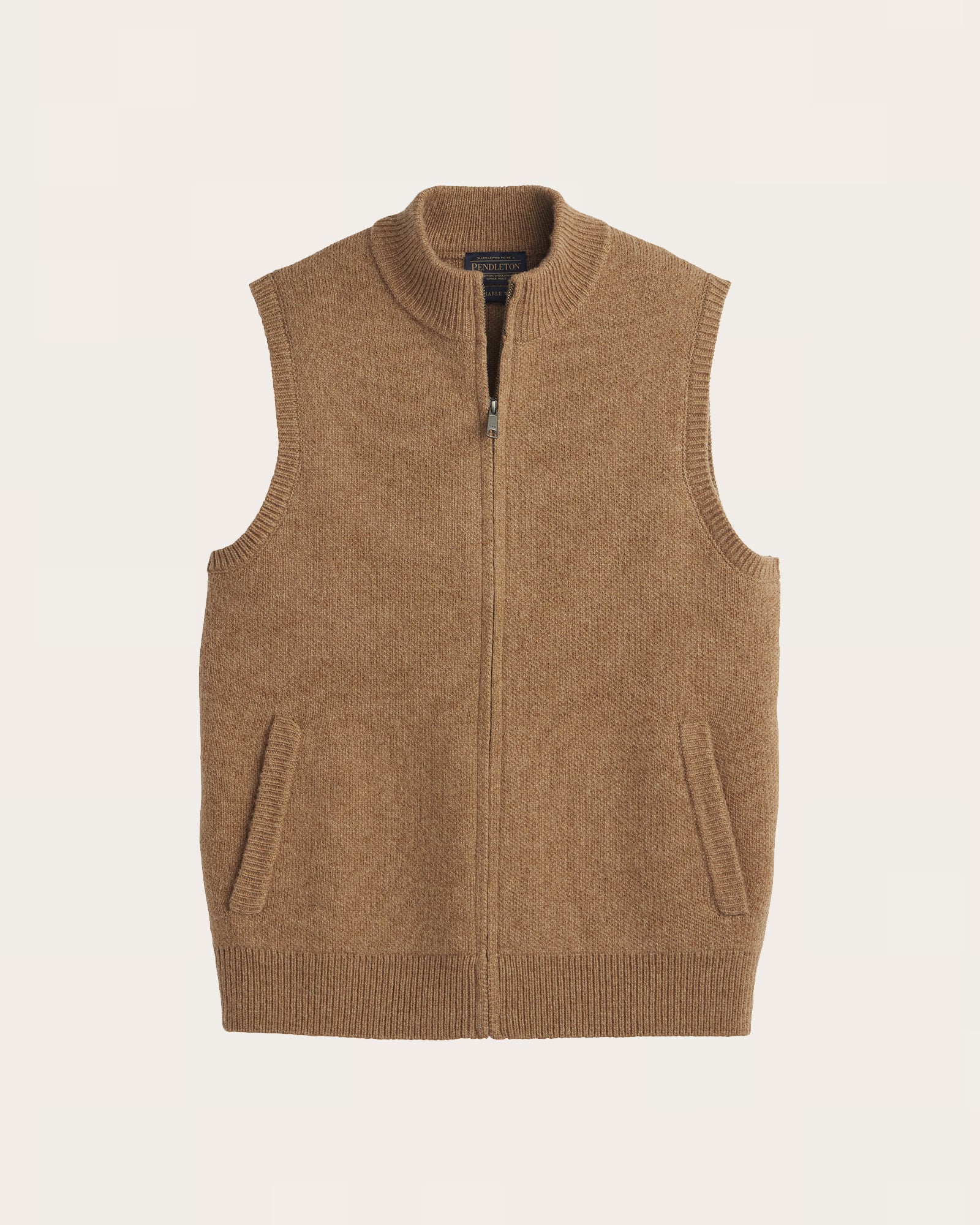 MEN'S WOOL SWEATER VEST<br>TAN MIX
