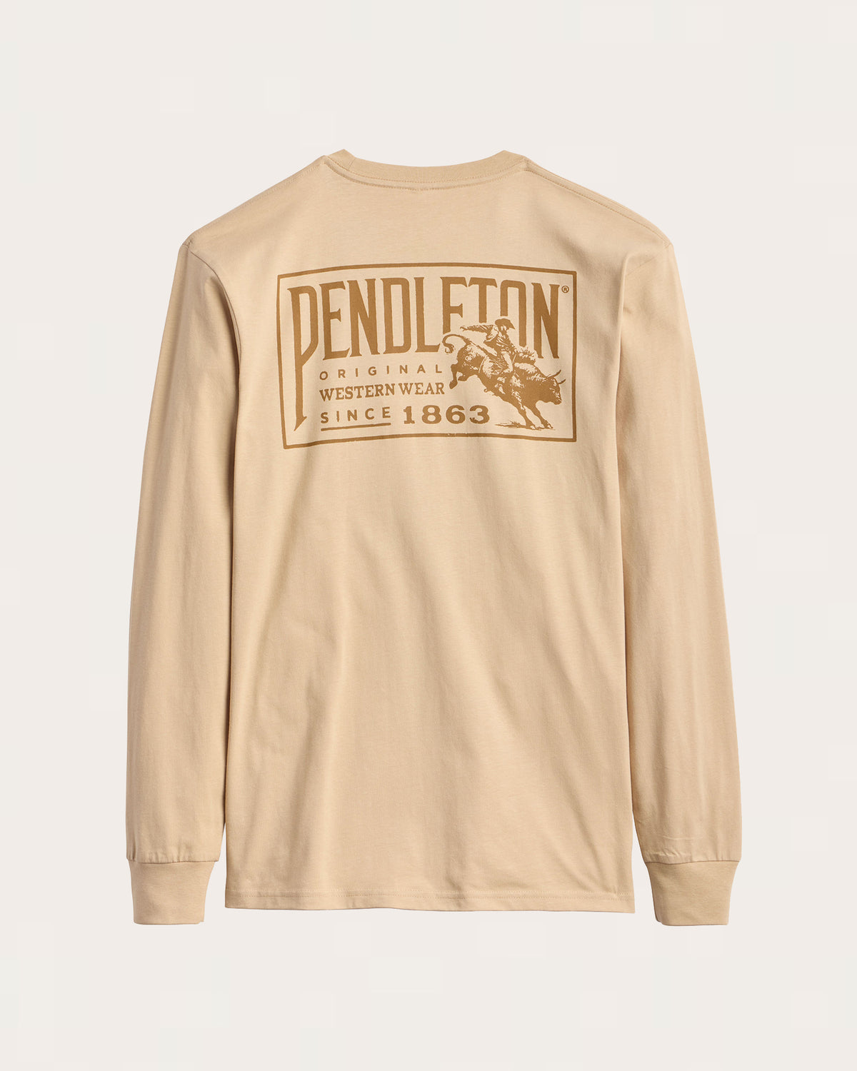ORIGINAL WESTERN BULL GRAPHIC LS<br>SAND/GOLD