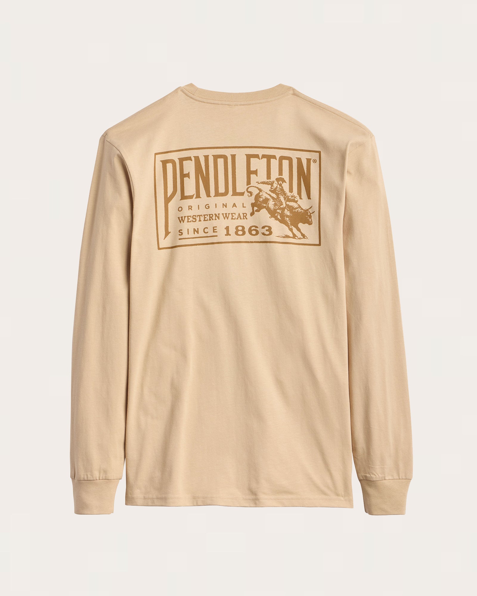 ORIGINAL WESTERN BULL GRAPHIC LS<br>SAND/GOLD