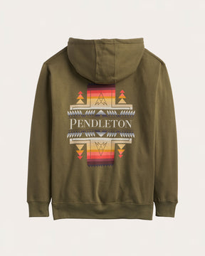 PONDEROSA GRAPHIC HOODY<br>MILITARY GREEN/MULTI