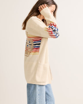 WOMEN'S SIERRA SPRINGS COTTON CARDIGAN<br>NATURAL CHIEF JOSEPH