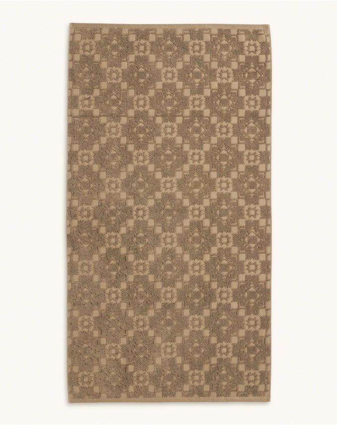 SCULPTED 3-PIECE TOWEL SET<br>STONE