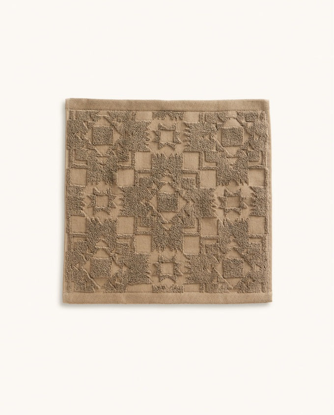 SCULPTED 3-PIECE TOWEL SET<br>STONE