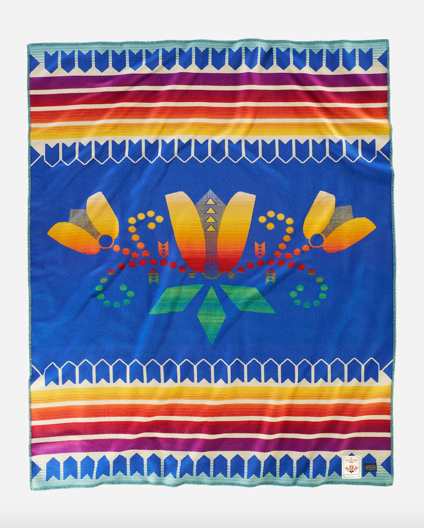 COURAGE TO BLOOM BLANKET<br>BLUE