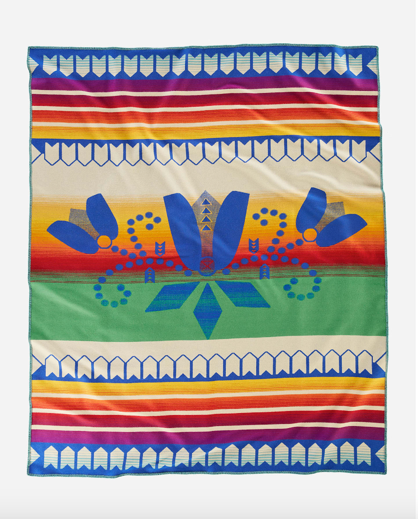 COURAGE TO BLOOM BLANKET<br>BLUE
