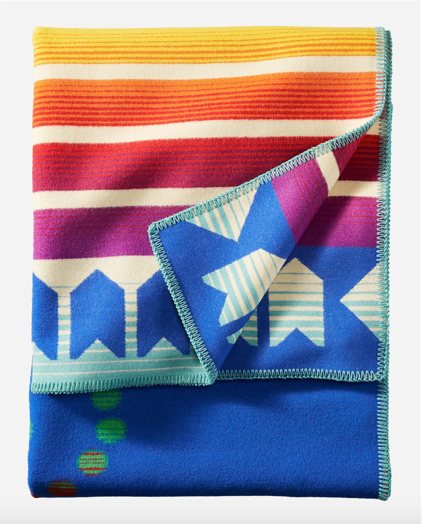 COURAGE TO BLOOM BLANKET<br>BLUE