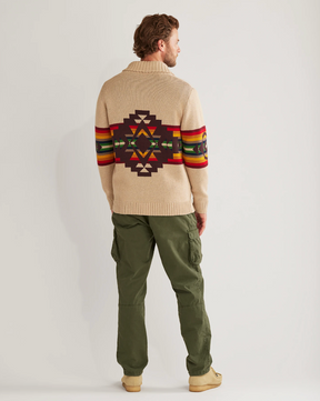Alto Mesa Cotton Cardigan <br> Alto Mesa Ivory/Scarlet