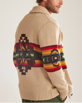 Alto Mesa Cotton Cardigan <br> Alto Mesa Ivory/Scarlet