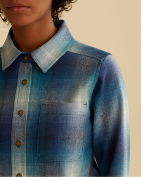 Meredith Wool Shirt <br> Blue Ombre