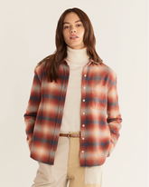 Boyfriend Flannel Shirt<br>Red Ochre Multi Plaid