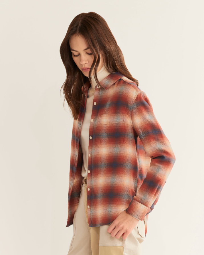 Boyfriend plaid flannel clearance shirt
