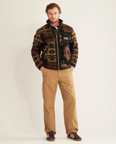 Lone Fir-Stand Collar Zip <br> Black/Olive Chief Joseph