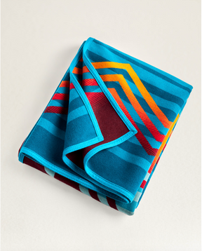 MANY NATIONS BLANKET<br>TURQUOISE MULTI